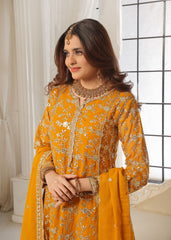 Rehana By Al Harir Stitched 3 Piece Formals Suit-AH013-Rehana-Mustard
