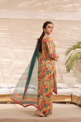 Feathers Unstitched 3 Piece Summer Collection-OPAL-FT252