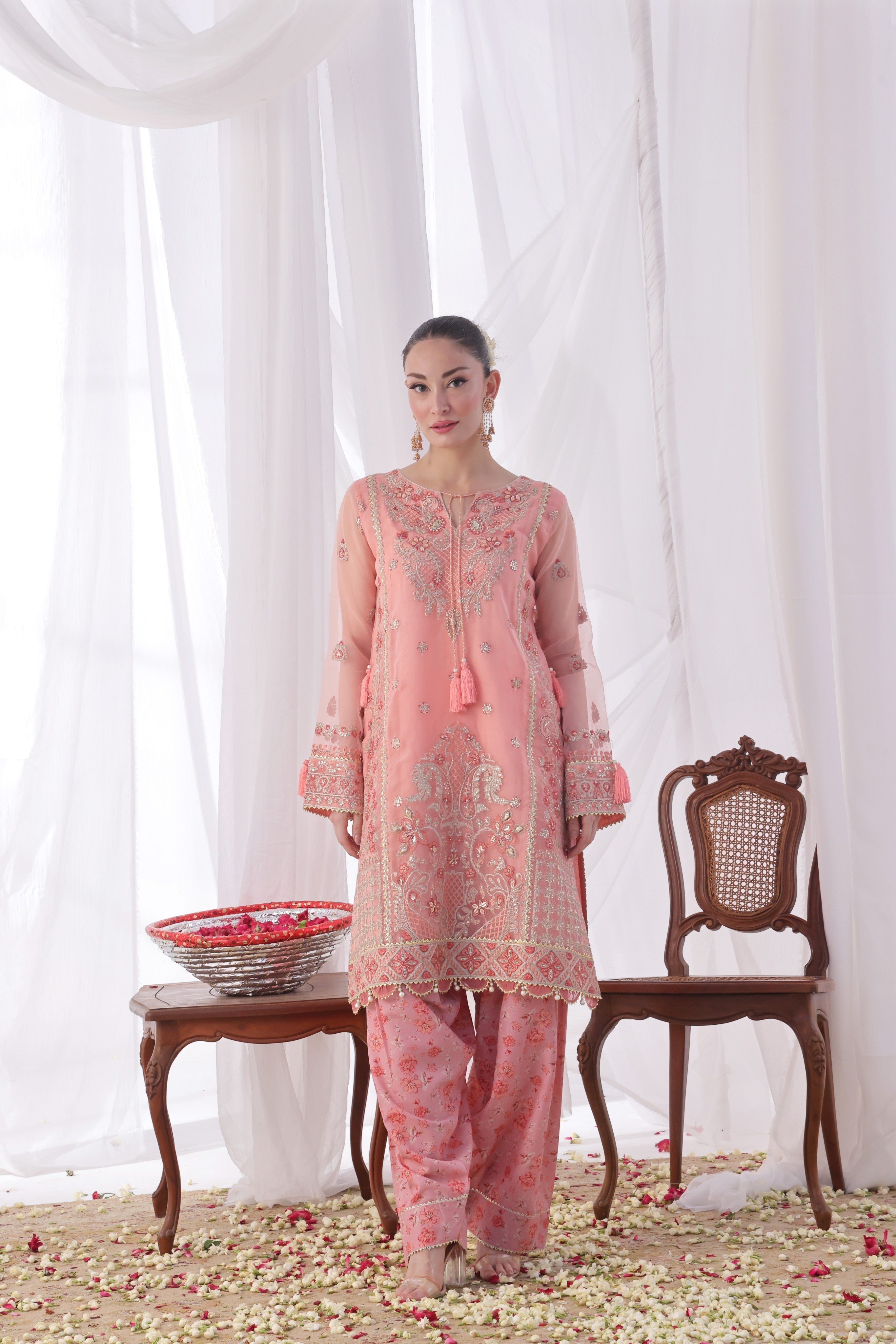 Dressline Ilaan Luxury Unstitched 3 Piece Emb Organza Dress