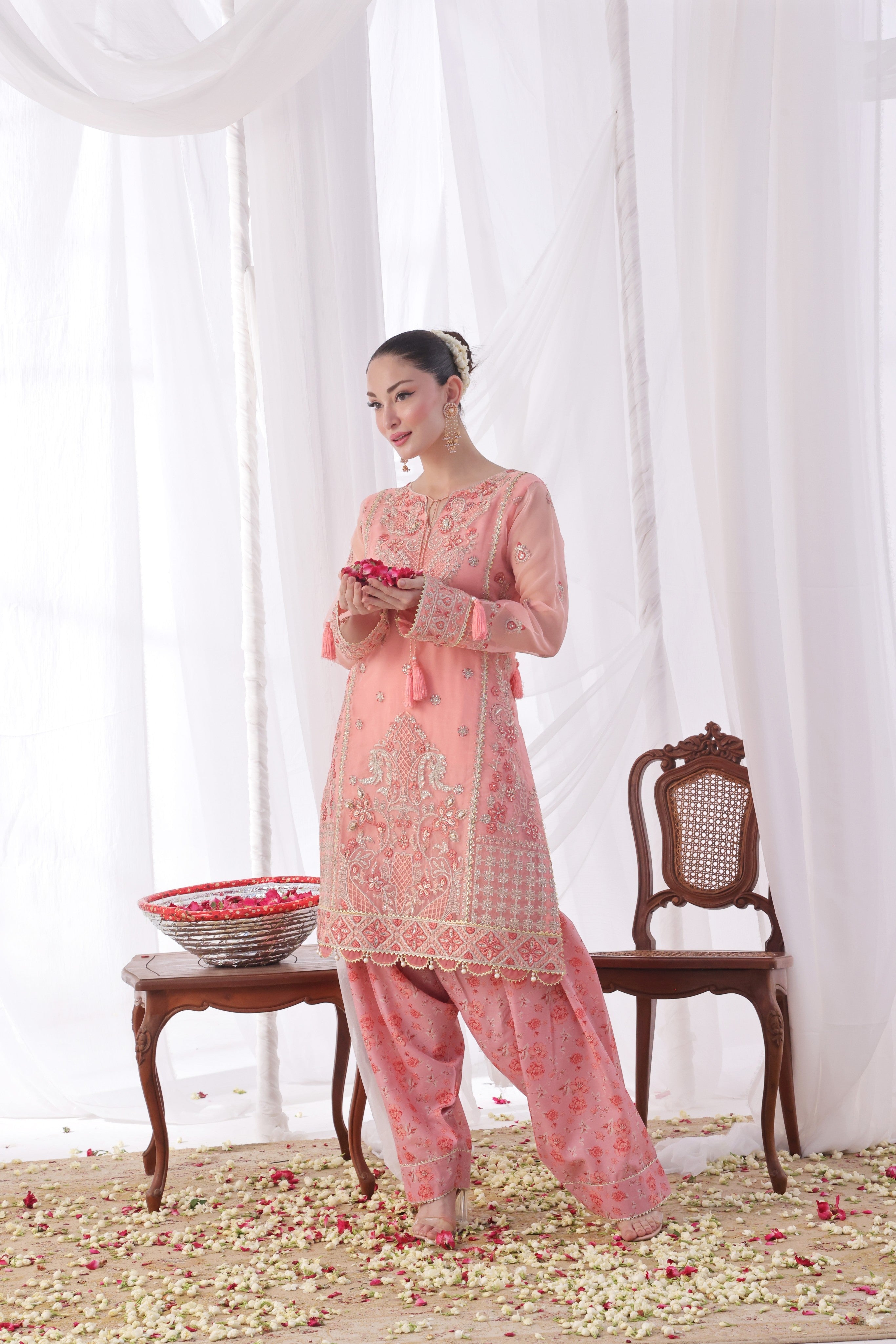 Dressline Ilaan Luxury Unstitched 3 Piece Emb Organza Dress