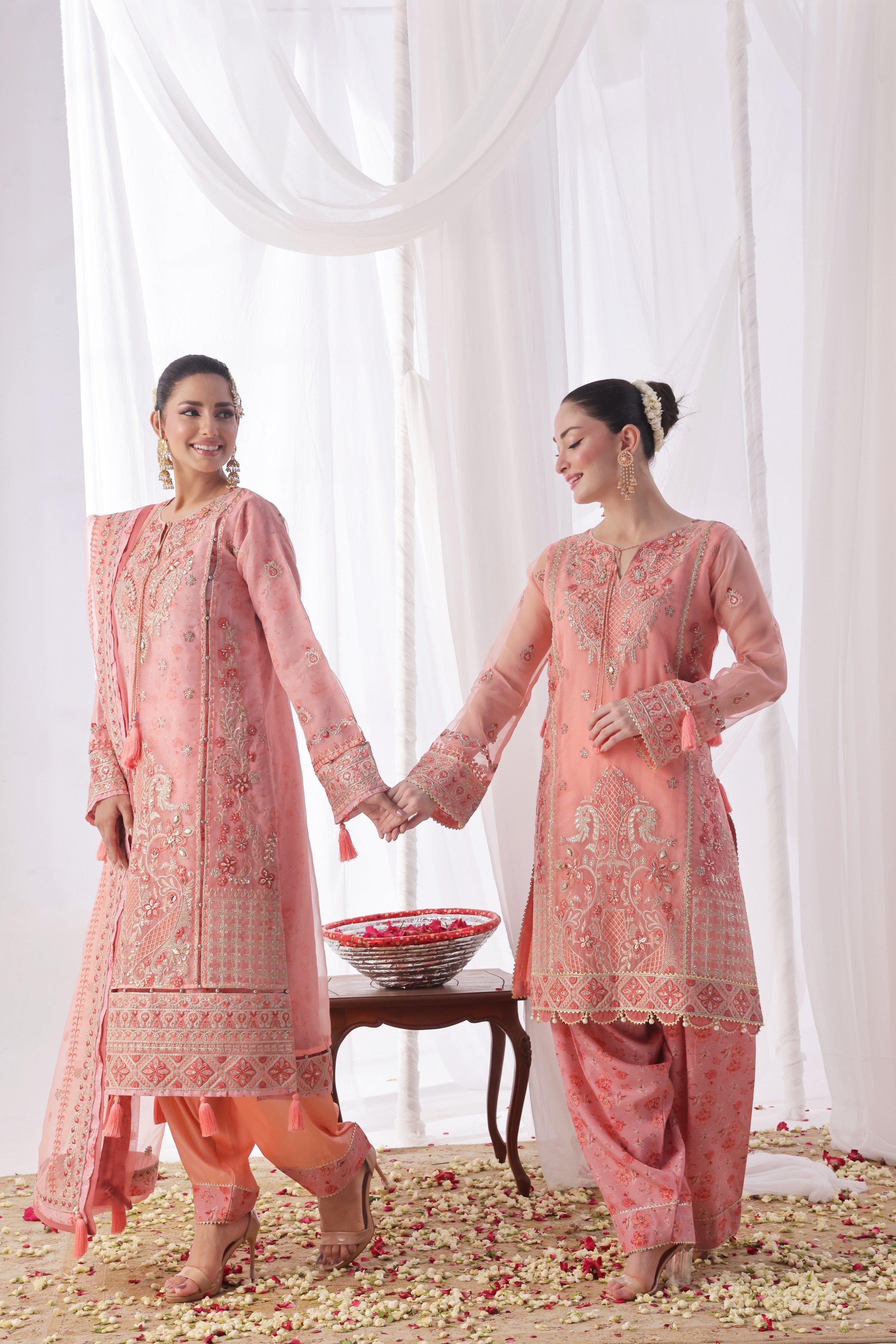 Dressline Ilaan Luxury Unstitched 3 Piece Emb Organza Dress