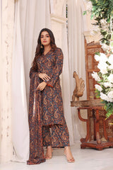 Feathers Unstitched 3 Piece Summer Collection-FARYAL-FT190