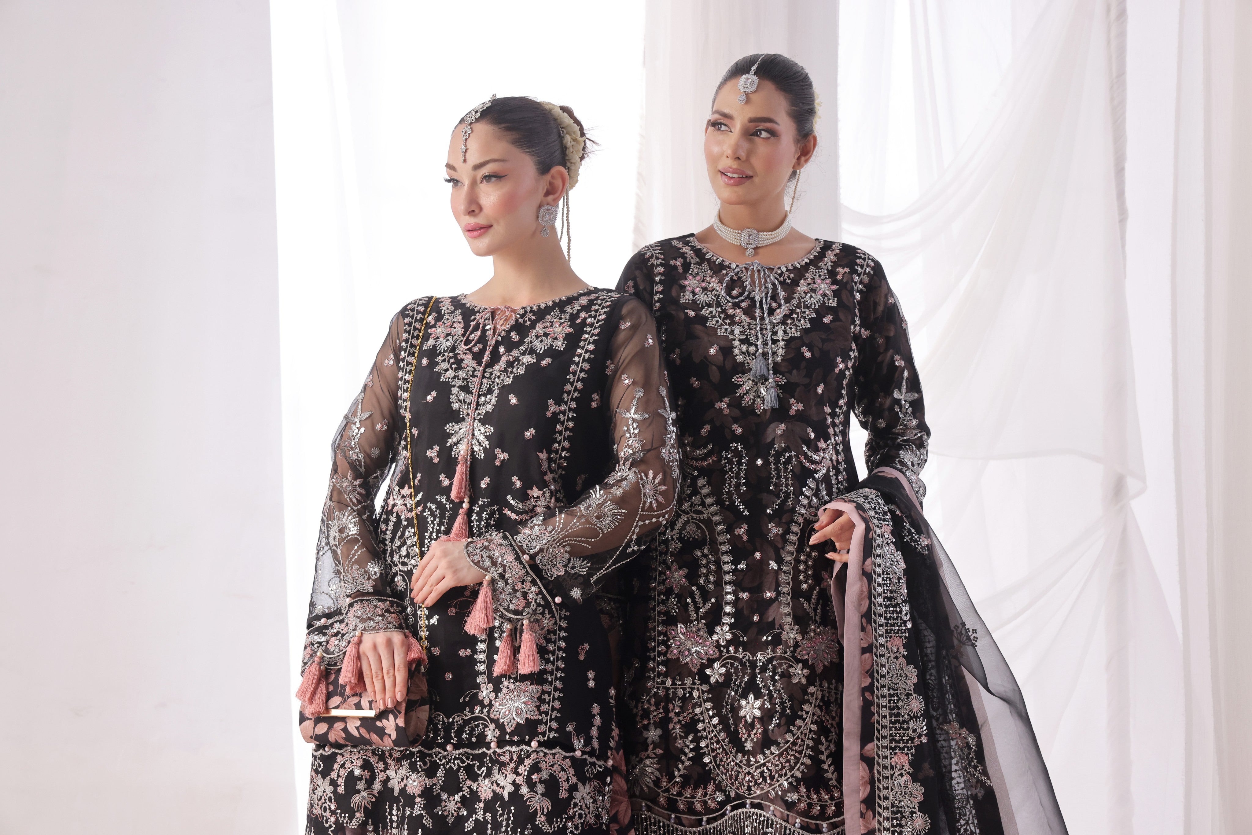 Dressline Ilaan Luxury Unstitched 3 Piece Emb Organza Dress