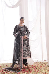 Dressline Ilaan Luxury Unstitched 3 Piece Emb Organza Dress