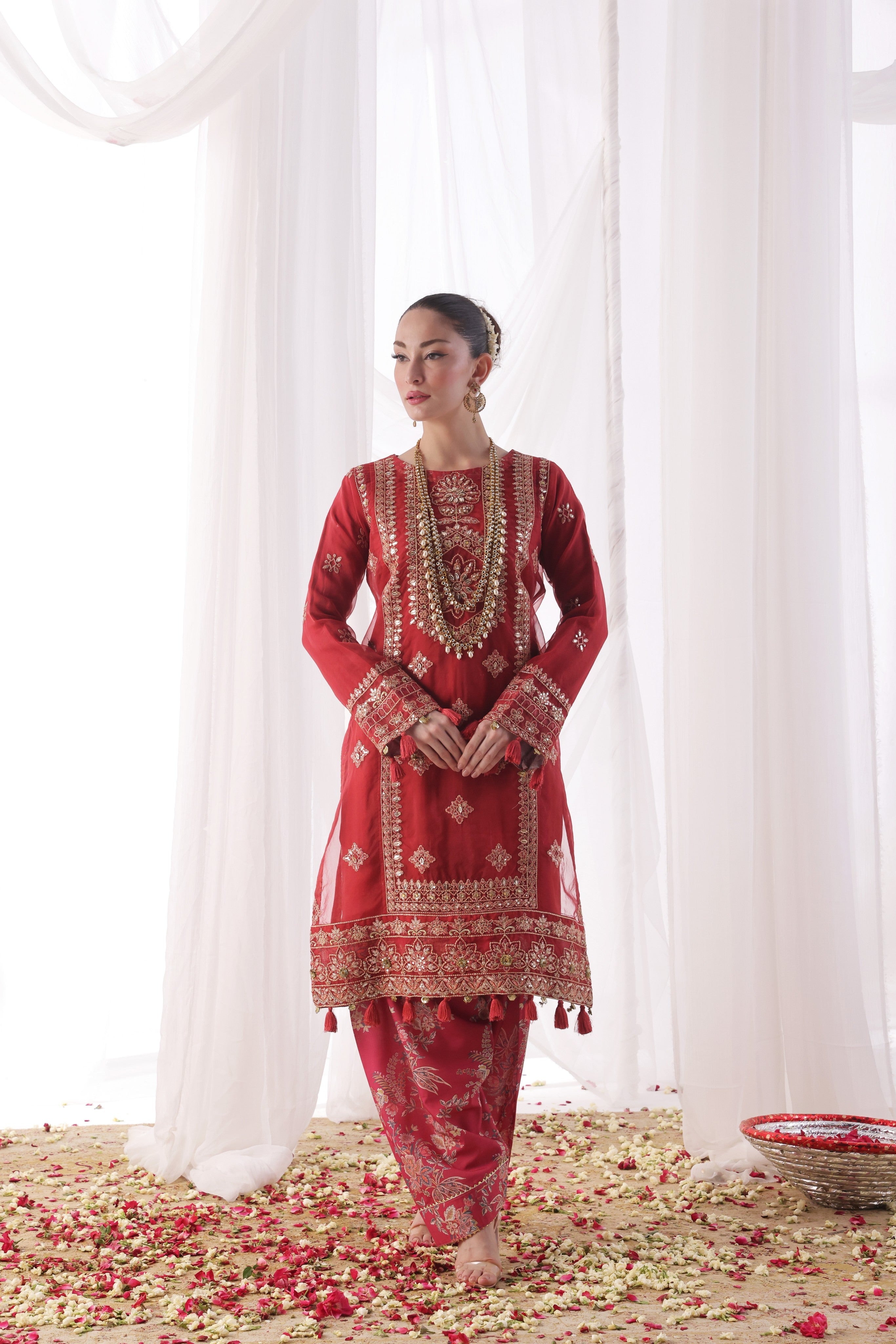 Dressline Ilaan Luxury Unstitched 3 Piece Emb Organza Dress