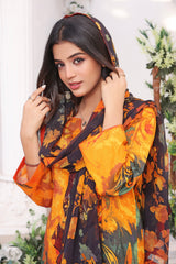 Feathers Unstitched 3 Piece Summer Collection-MAHAM-FT193