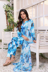 Feathers Unstitched 3 Piece Summer Collection-ANNORA-FT194