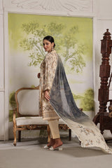 Dressline Launching New Un Stitched 3 Pcs Emb Laserkari Digital Printed Lawn Collection 2024