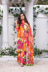 Feathers Unstitched 3 Piece Summer Collection-HALA-FT195