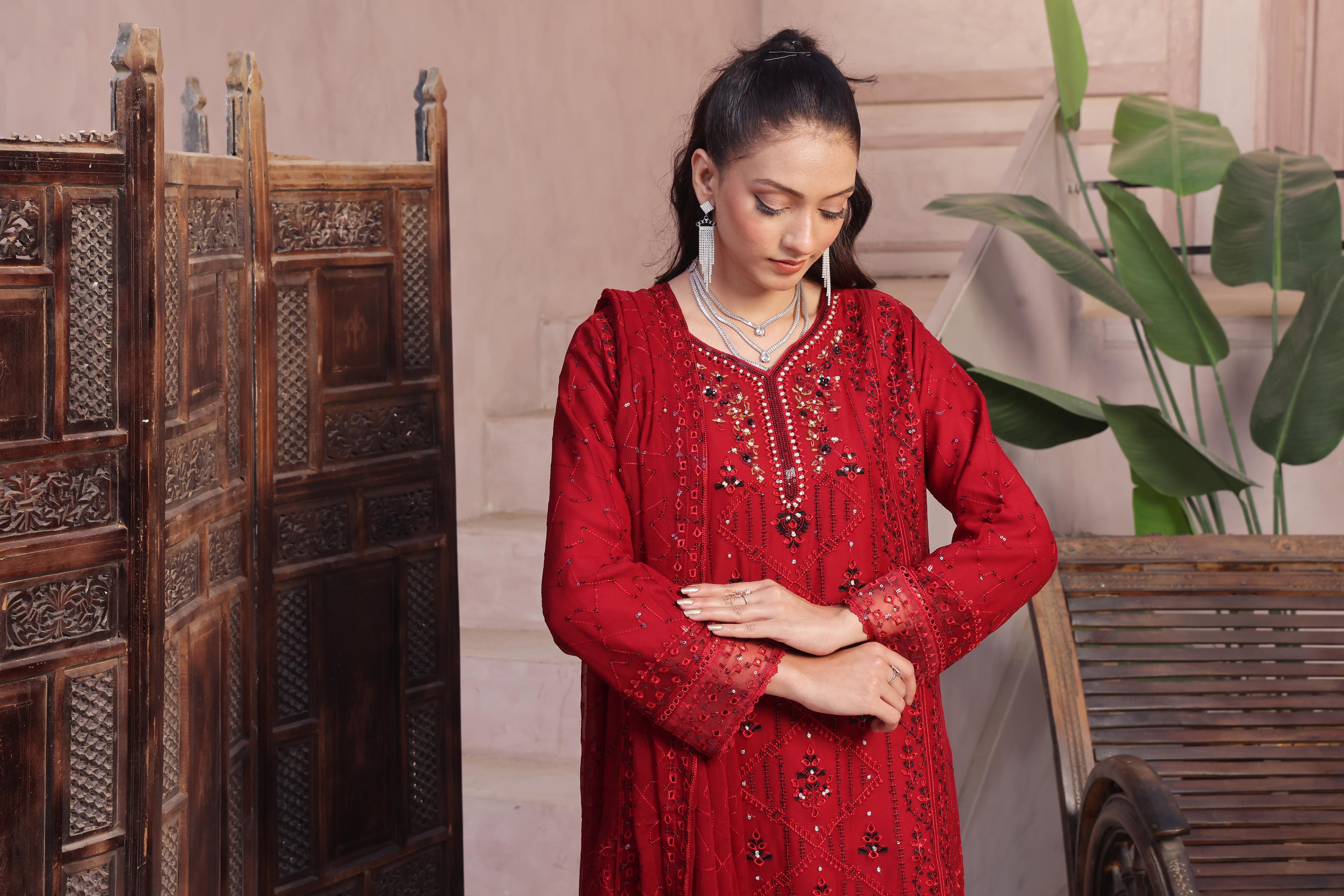 Dressline Launching New Stitched 3 Piece Luxury Emb  Chiffon Collection