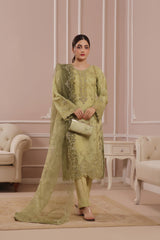 Sharjeena By Dressline Semi Stitched 3 Piece Organza Formals Collection'2025-sharjeena-D-semi-Stitched-yellow