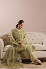 Sharjeena By Dressline Semi Stitched 3 Piece Organza Formals Collection'2025-sharjeena-D-semi-Stitched-yellow