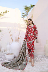 Feathers Unstitched 3 Piece Winter Collection-SAND ROSE-FT288