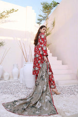 Feathers Unstitched 3 Piece Winter Collection-SAND ROSE-FT288