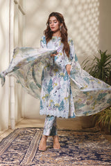 Feathers Unstitched 3 Piece Summer Collection-JASMINE-FT119