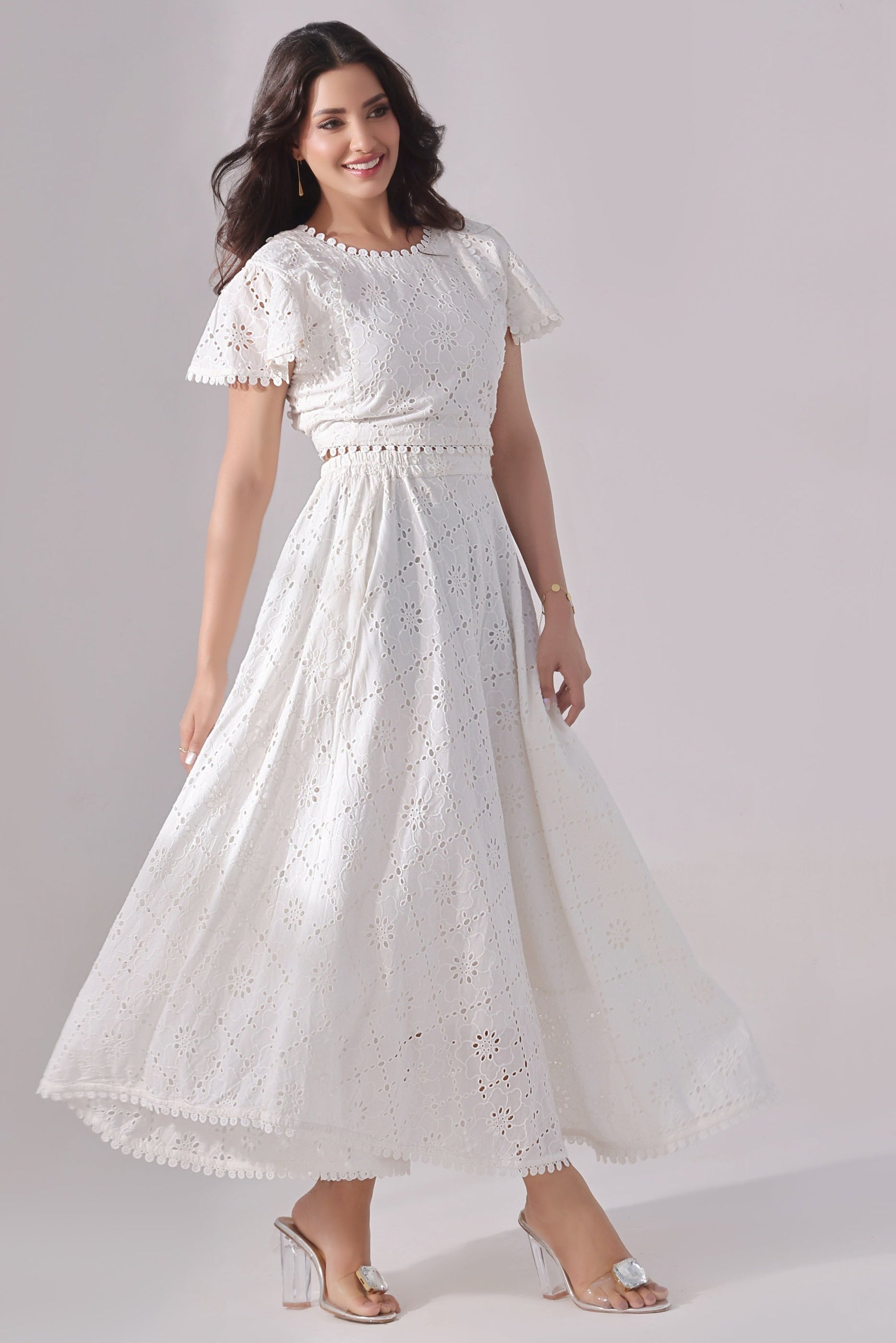 Ora Fashion Stitched 2 Piece Summer Collection'2025-COCO Top & Skirt