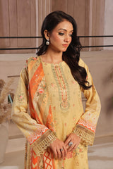 Dressline Launching New Unstitched 3 Pcs Premium Chikankaridigital Printed Lawn Collection