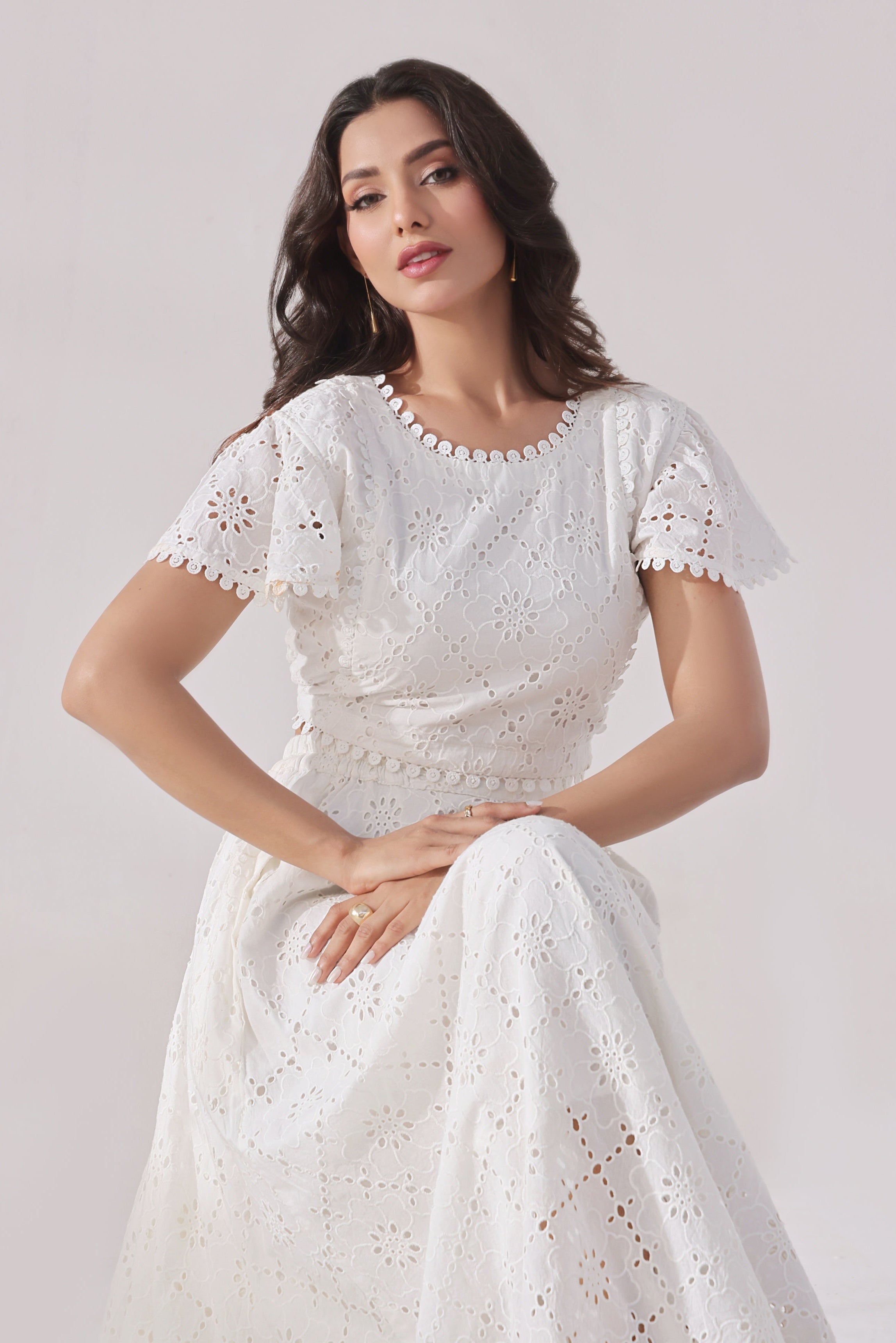 Ora Fashion Stitched 2 Piece Summer Collection'2025-COCO Top & Skirt