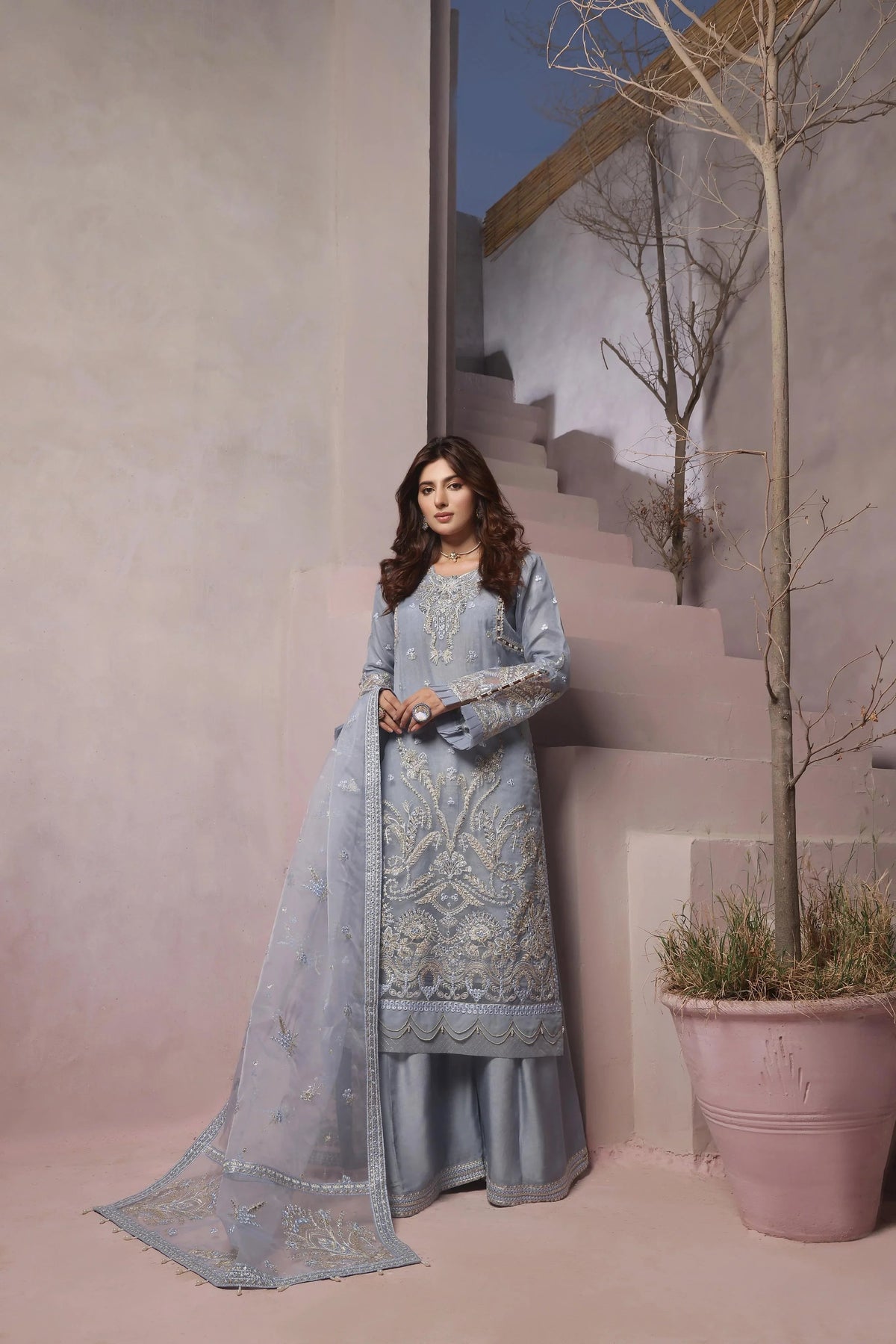 Dressline Dastangoi Unstitched 3 Piece Luxury Emb Organza Collection
