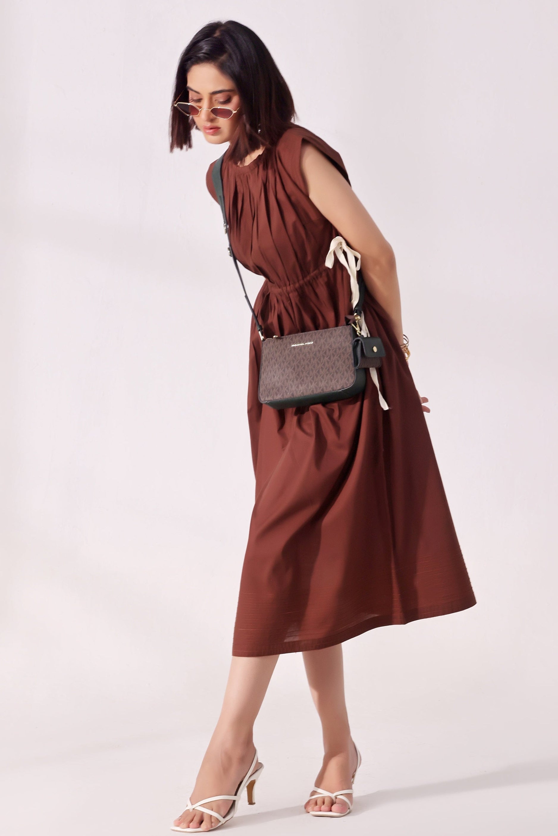 Ora Fashion Stitched Dress Collection'2025-Ora Fashion Coffee Dress