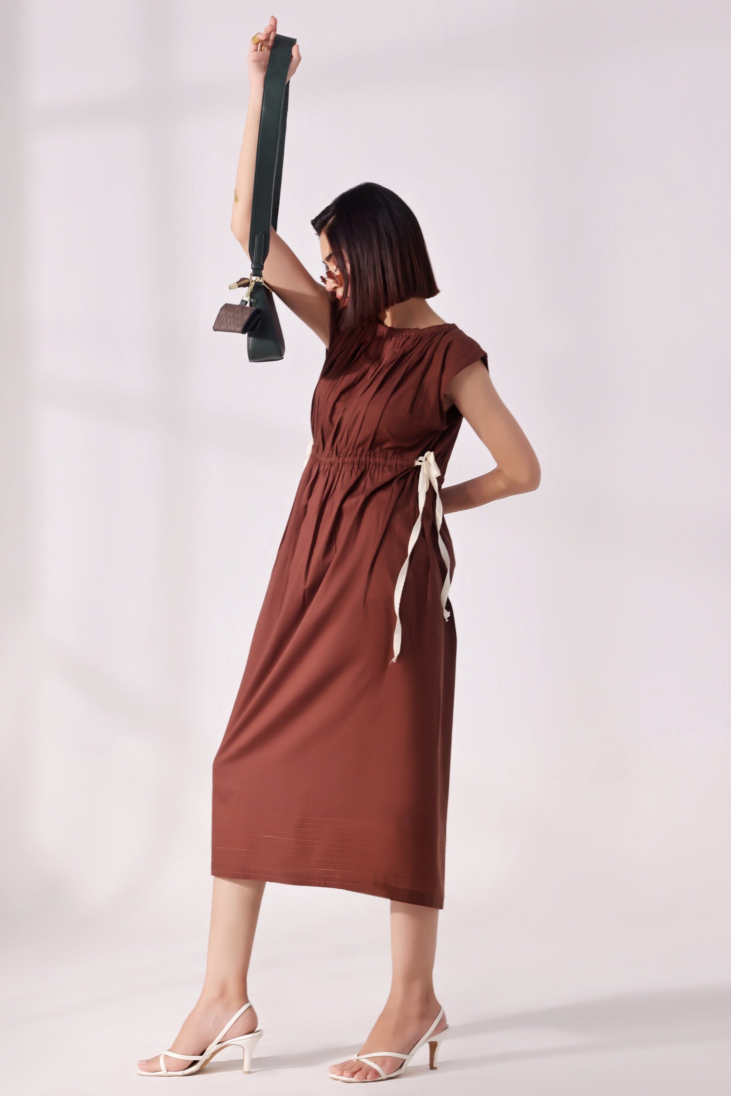 Ora Fashion Stitched Dress Collection'2025-Ora Fashion Coffee Dress