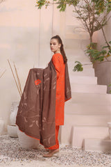 Feathers Unstitched 3 Piece Winter Collection-FIRE OPAL-FT293