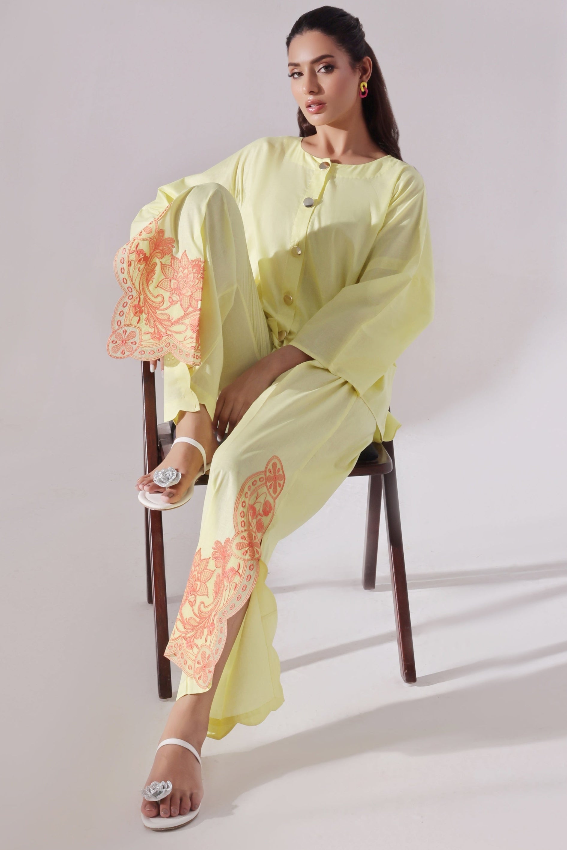 Ora Fashion Stitched 2 Piece Summer Collection'2025-Jane Loose Fit Top & Pant