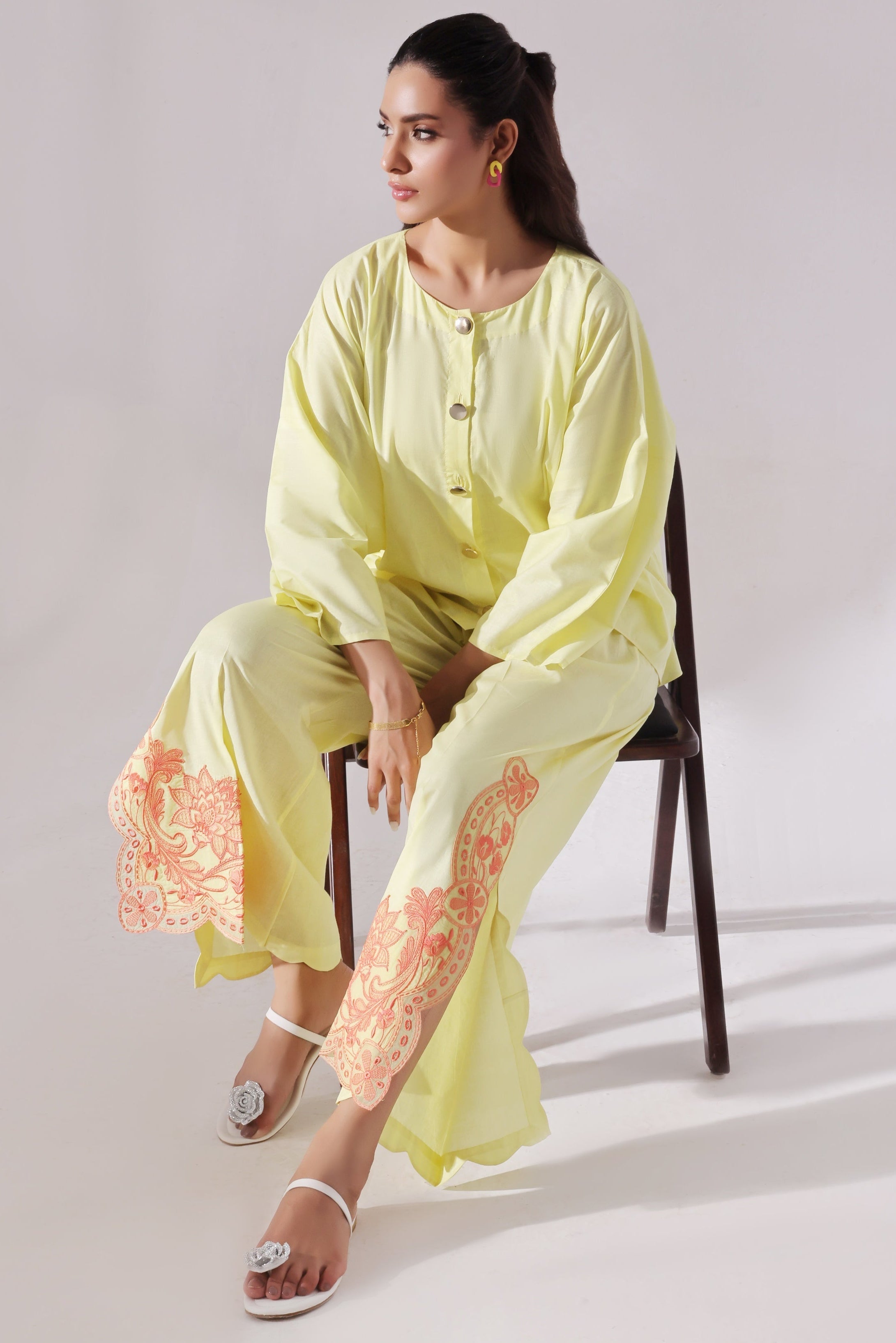 Ora Fashion Stitched 2 Piece Summer Collection'2025-Jane Loose Fit Top & Pant