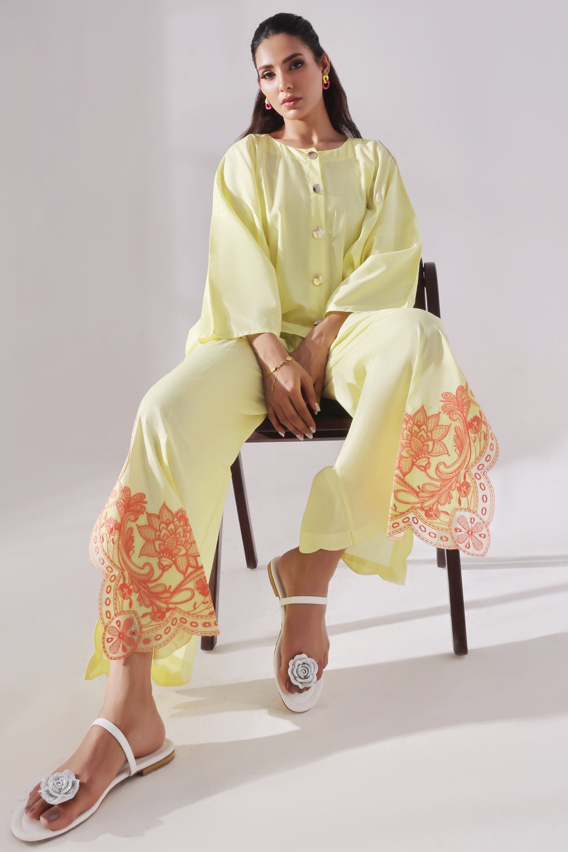 Ora Fashion Stitched 2 Piece Summer Collection'2025-Jane Loose Fit Top & Pant