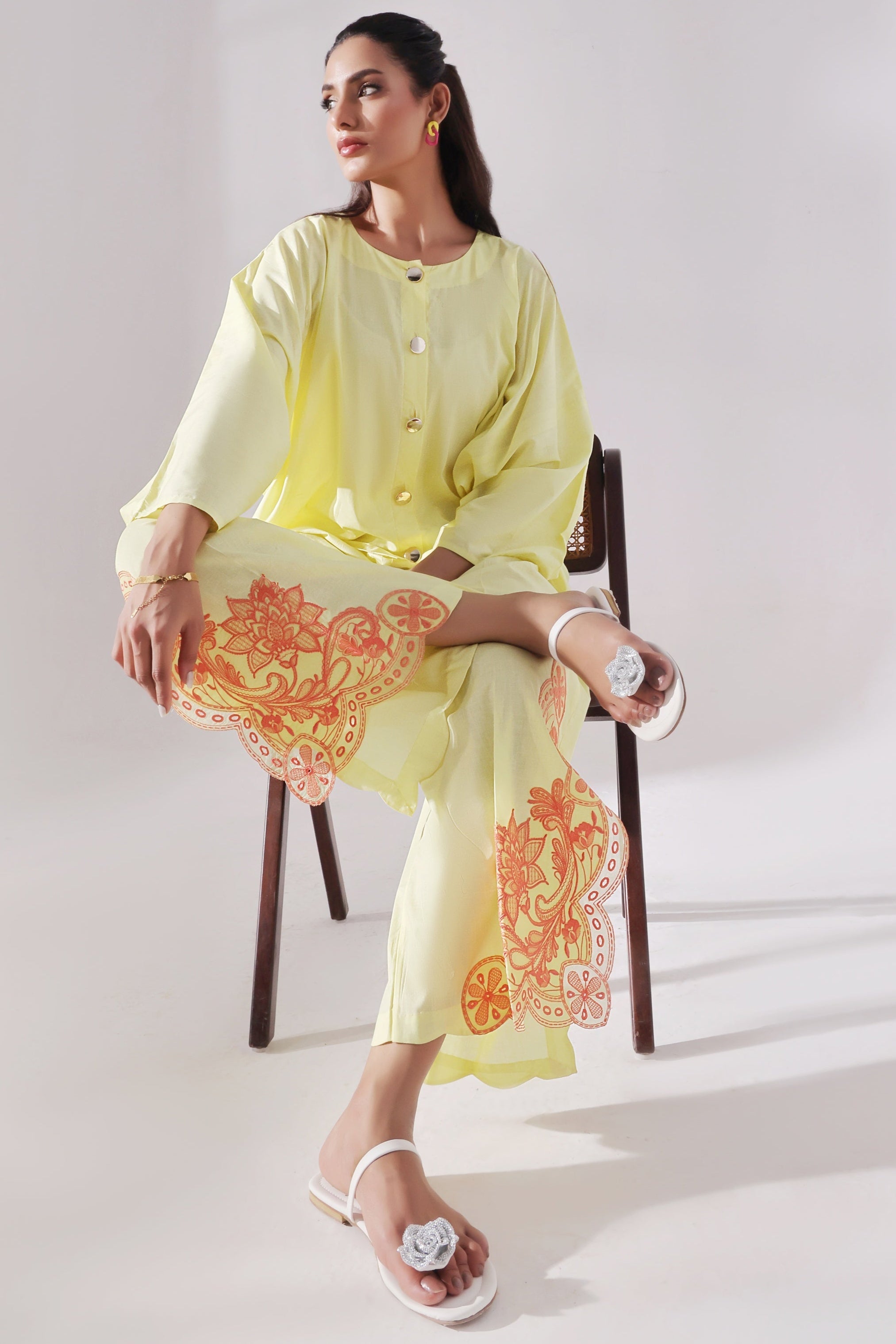 Ora Fashion Stitched 2 Piece Summer Collection'2025-Jane Loose Fit Top & Pant