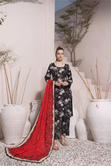 Feathers Unstitched 3 Piece Winter Collection-MIDNIGHT MIRAGE-FT285