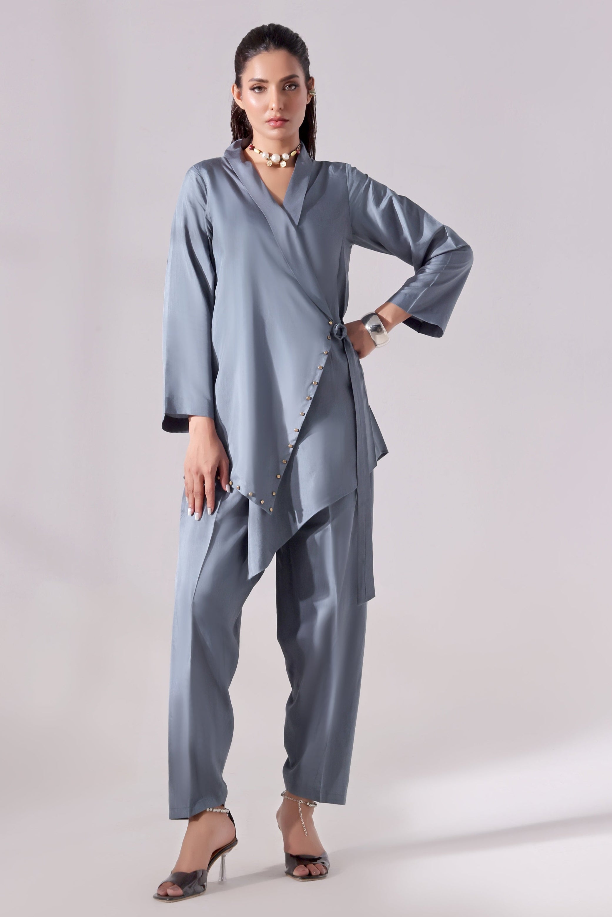 Ora Fashion Stitched 2 Piece Summer Collection'2025-Ora Fashion Teal Dress