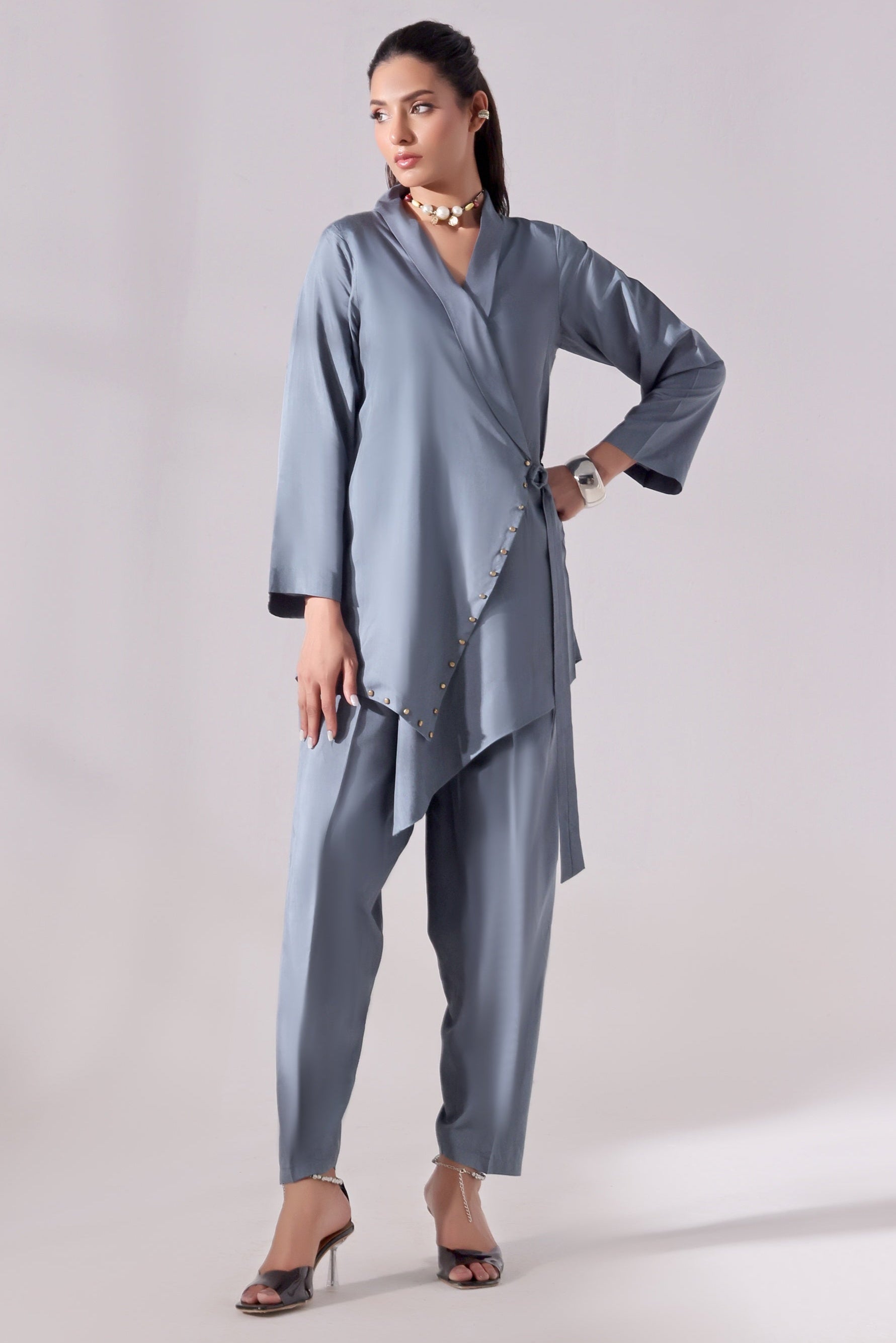 Ora Fashion Stitched 2 Piece Summer Collection'2025-Ora Fashion Teal Dress