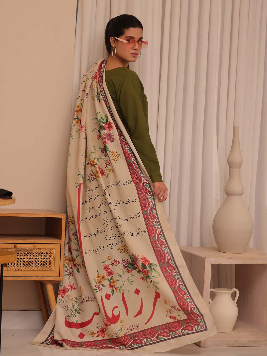 TNG Ghalib aur Phool Silk Dupatta Collection'2024