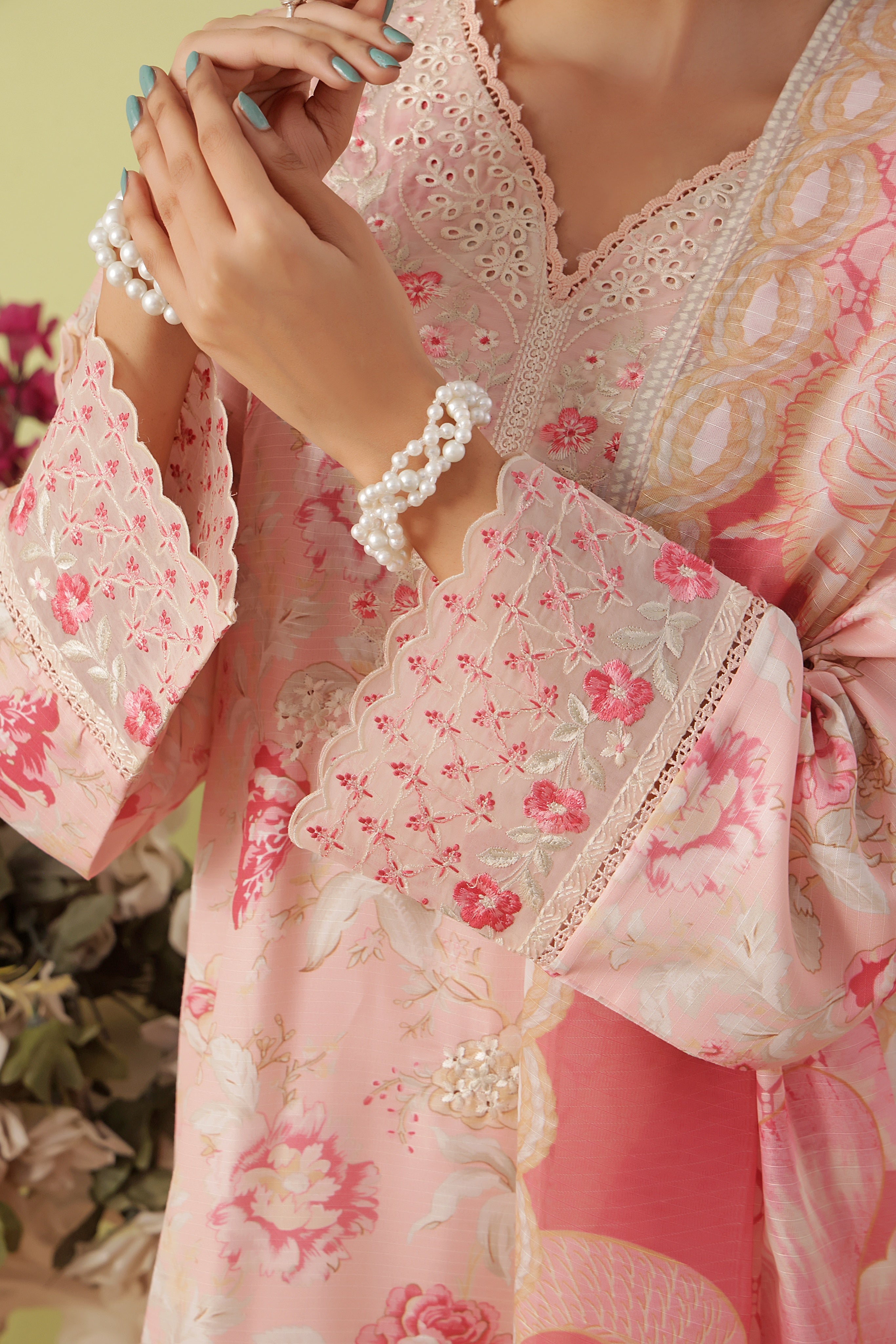 Dressline Noray Stitched 3 Piece Luxury Emb Pp Staple Collection