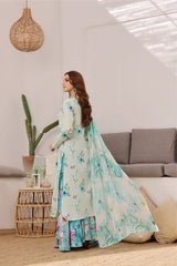 Feathers Unstitched 3 Piece Digital Printed Lawn Summer Suit-GARCIA-FT405