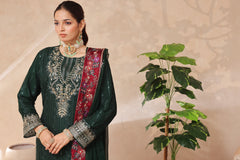 Azrina By Dressline Semi Stitched 3 Piece Chiffon Collection'2025-azrina-DKgreen
