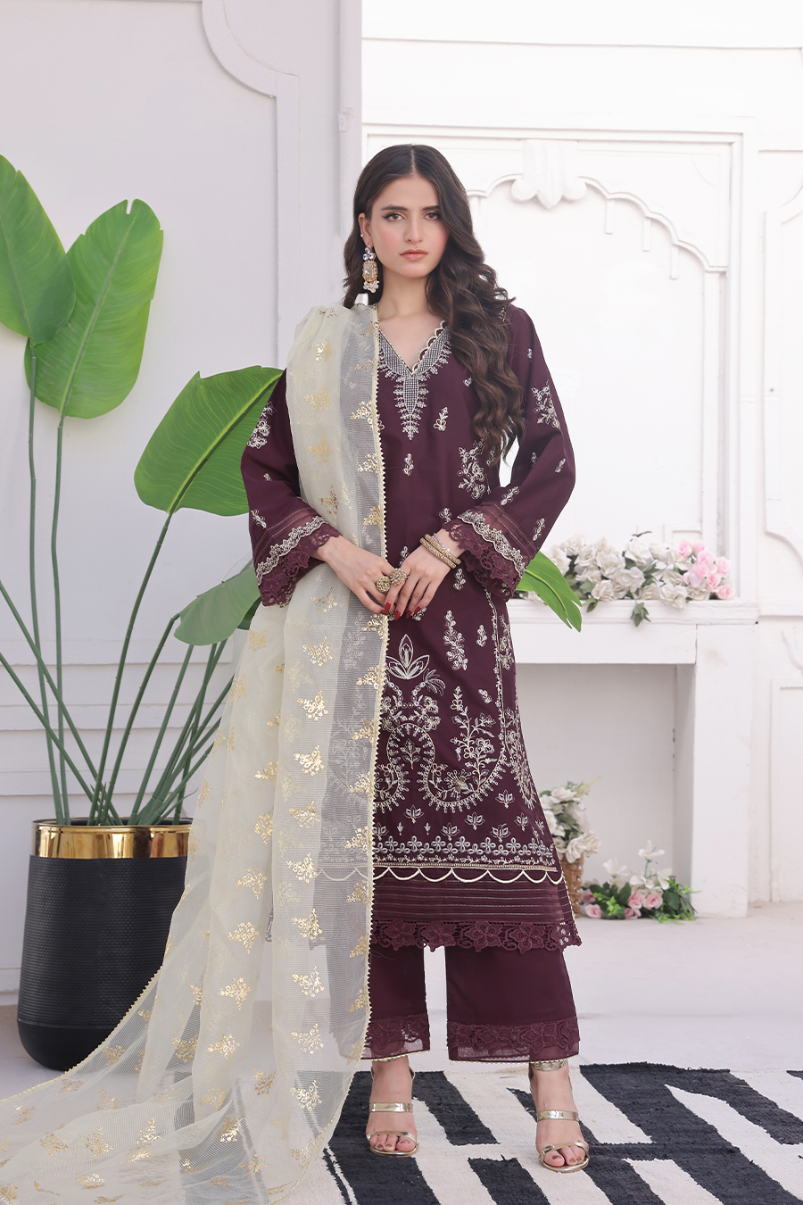 Noor E Chamak By Opole Unstitched 3 Piece Collection-Usde-3p-702