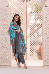 Feathers Unstitched 3 Piece Winter Collection-VIVID FLORA-FT145