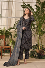 Feathers Unstitched 3 Piece Winter Collection-FOREST FERN-FT315