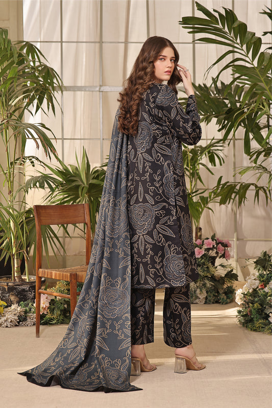 Feathers Unstitched 3 Piece Winter Collection-FOREST FERN-FT315