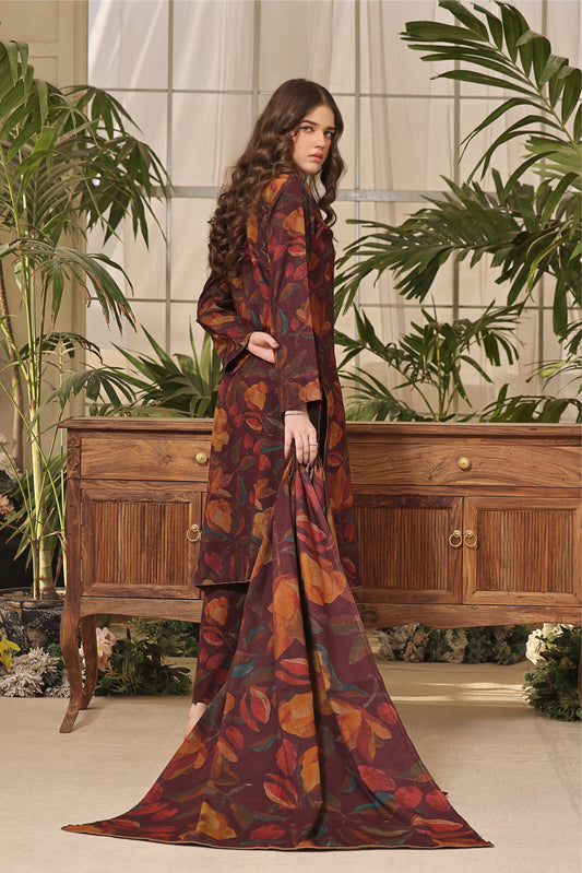 Feathers Unstitched 3 Piece Winter Collection-BREEZE-FT318