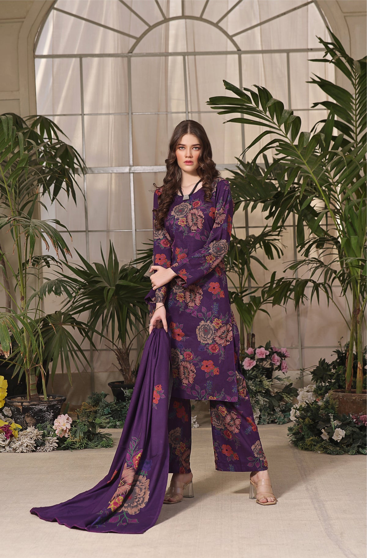 Feathers Unstitched 3 Piece Winter Collection-THISTLE-FT320