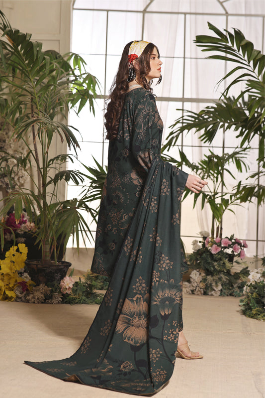 Feathers Unstitched 3 Piece Winter Collection-AURORA ALLURE-FT327