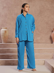 TNG Veena Co-Ord Set (Ice Blue) Collection'2024