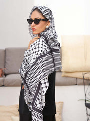 Tng By Md Stole Collection-Palestine B&W stole