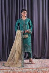 Orchid By Dressline Semi Stitched 3 Piece Formals With Complimentary Clutch Collection'2025-orchid-semi-stitched-opulent-sea