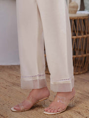 TNG Trouser-Bareezay (White) Collection'2024