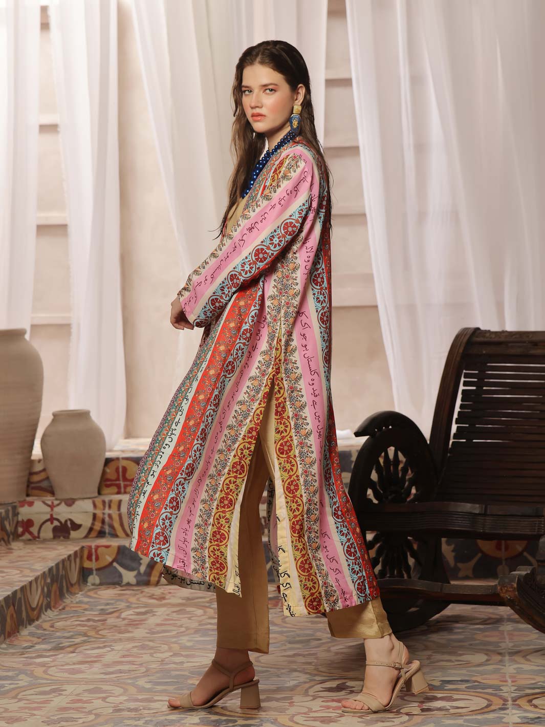 TNG Phool Stripe Shrug (Light Multi) Collection'2024