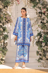 Zara Yamin Stitched 2 Piece Summer Collection-Elysian Sky Co-Ord Set 2PCs